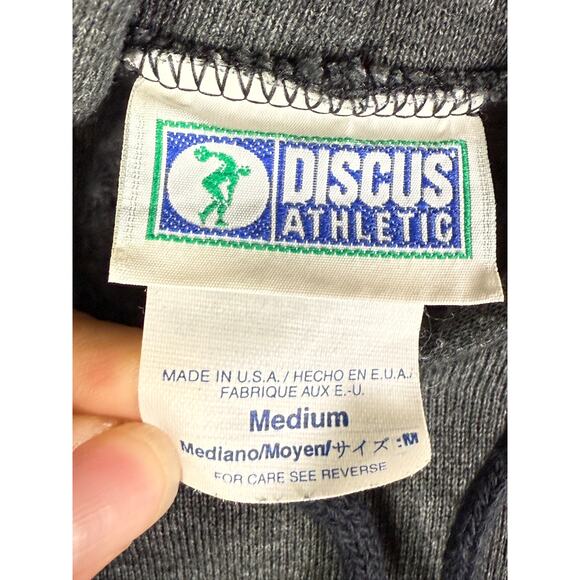 Discus Athletic Hoodie Blank Dark Gray Vintage 90s Mens Medium‎ Made In The USA - Picture 4 of 6